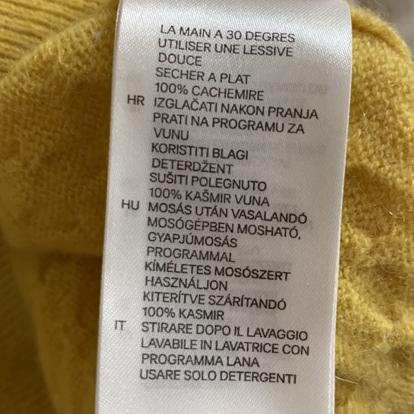 Sweater Cashmere H&M Size Large Yellow / Mustard Color - Picture 6 of 10